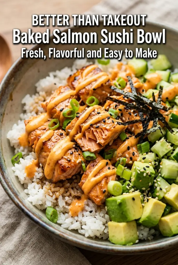 Baked Salmon Sushi Bowl