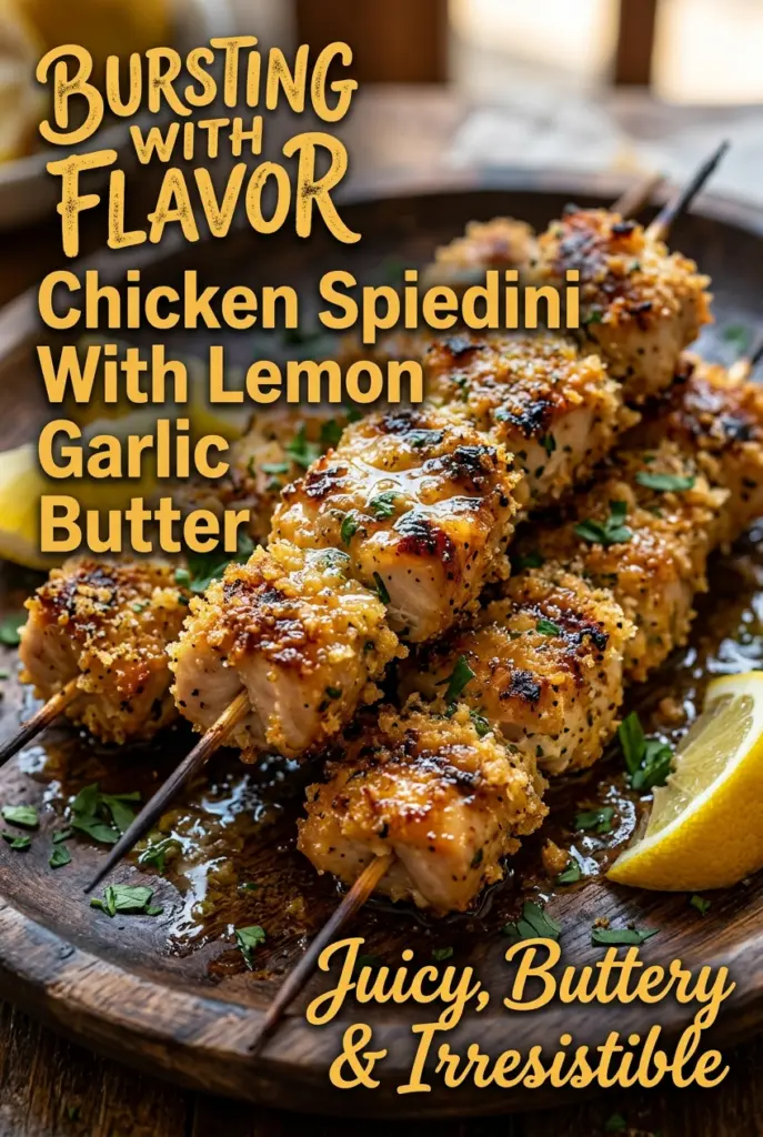 Chicken Spiedini With Lemon Garlic Butter