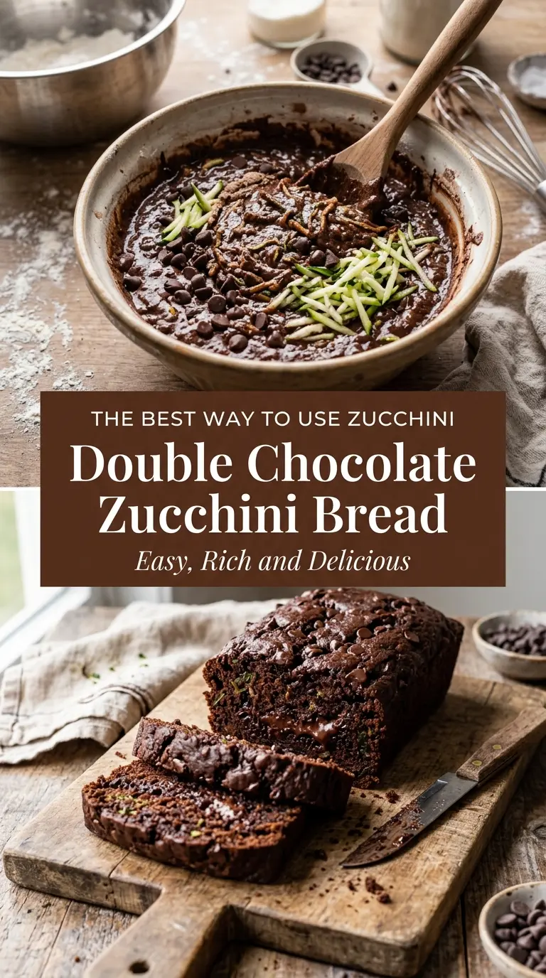 Double Chocolate Zucchini Bread rich moist chocolate