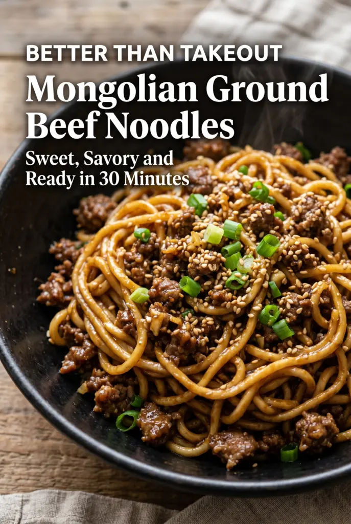 Mongolian Ground Beef Noodles
