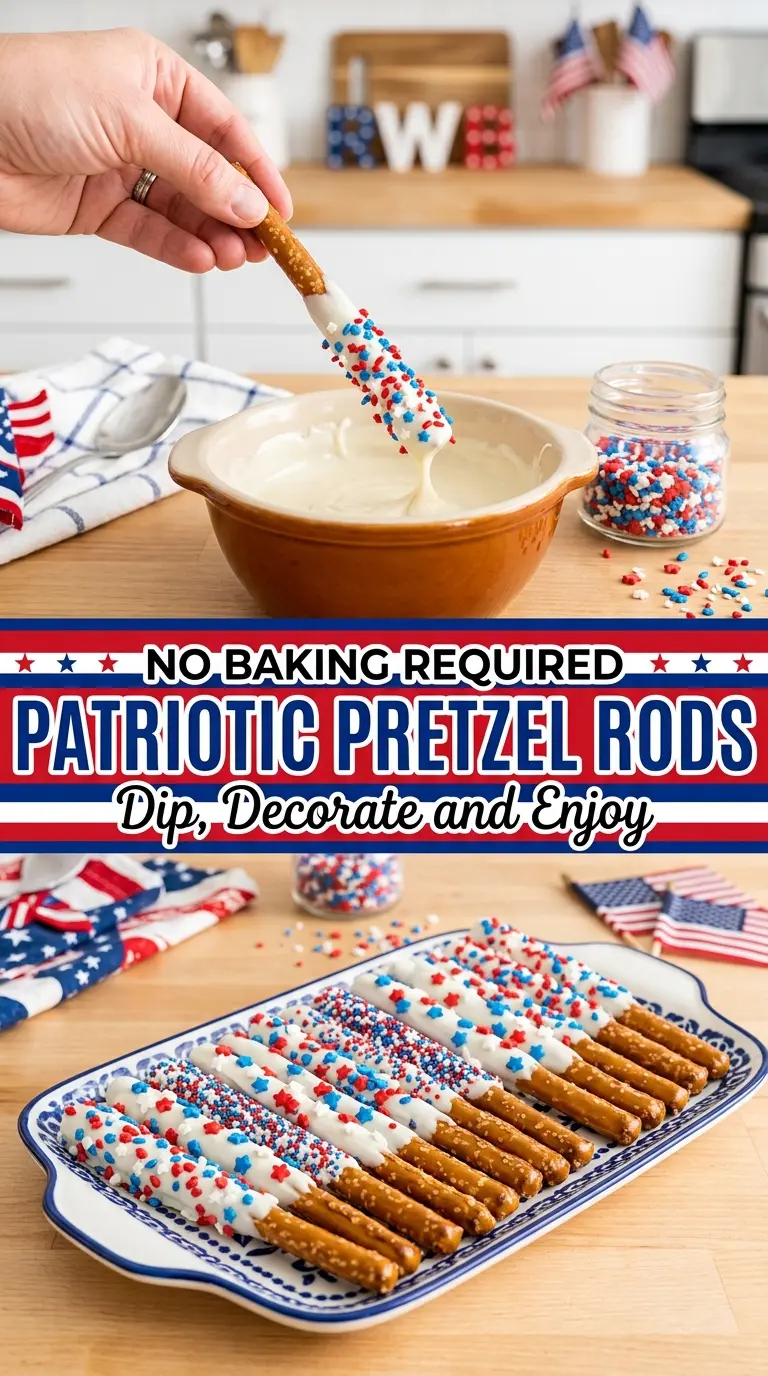 Patriotic Pretzel Rods