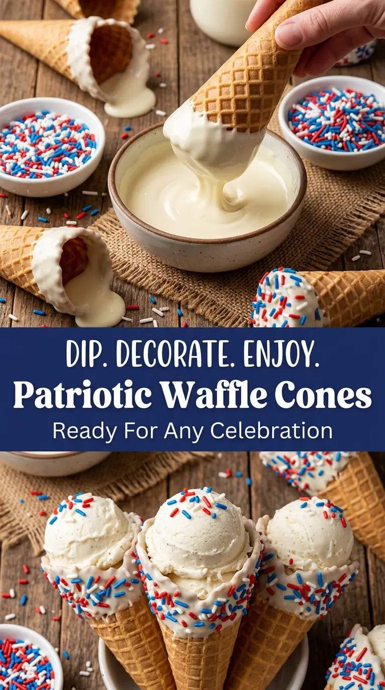 Patriotic Waffle Cones