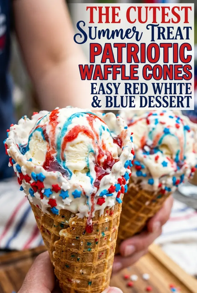 Patriotic Waffle Cones