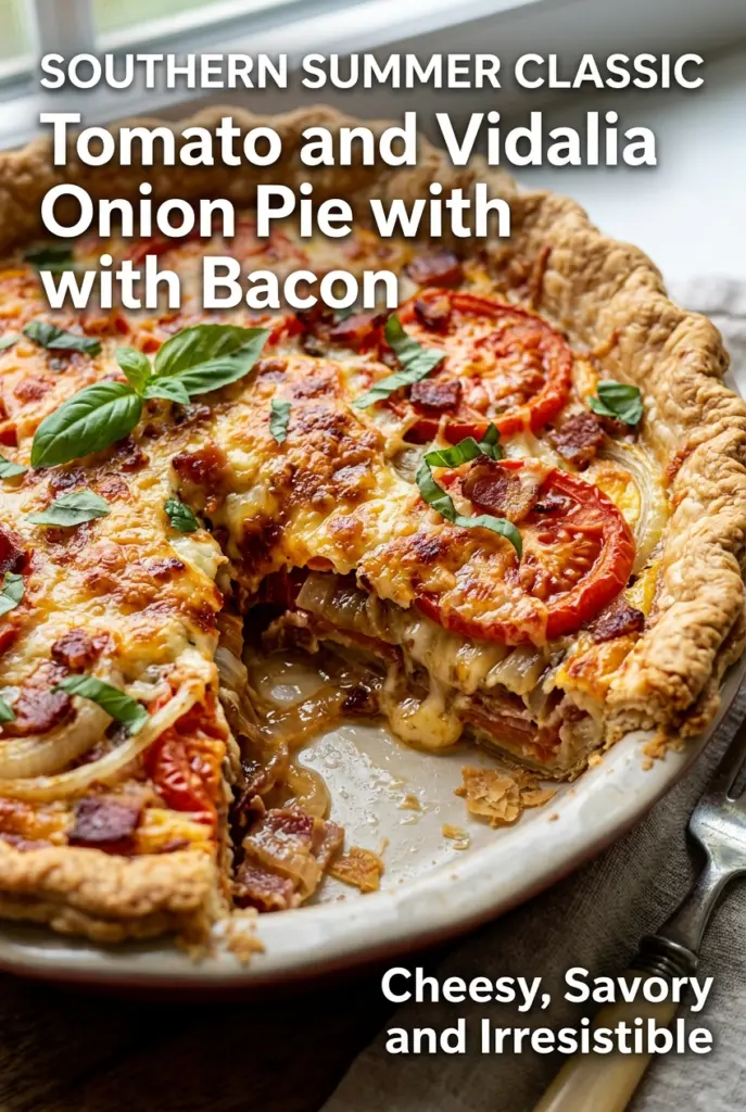 Tomato and Vidalia Onion Pie with Bacon