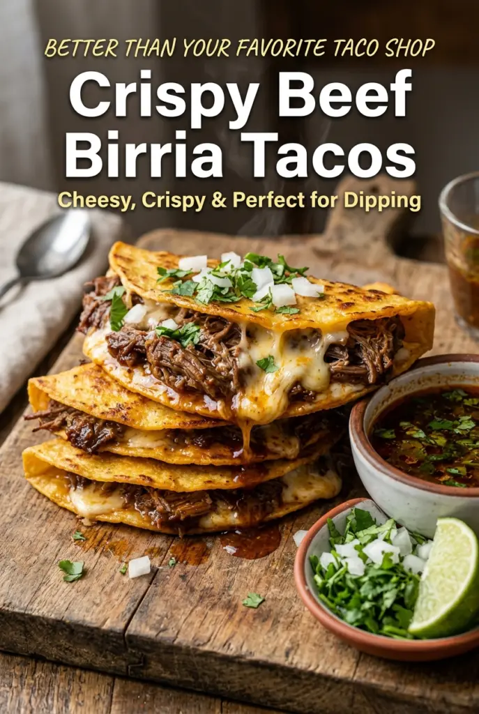 Crispy Beef Birria Tacos