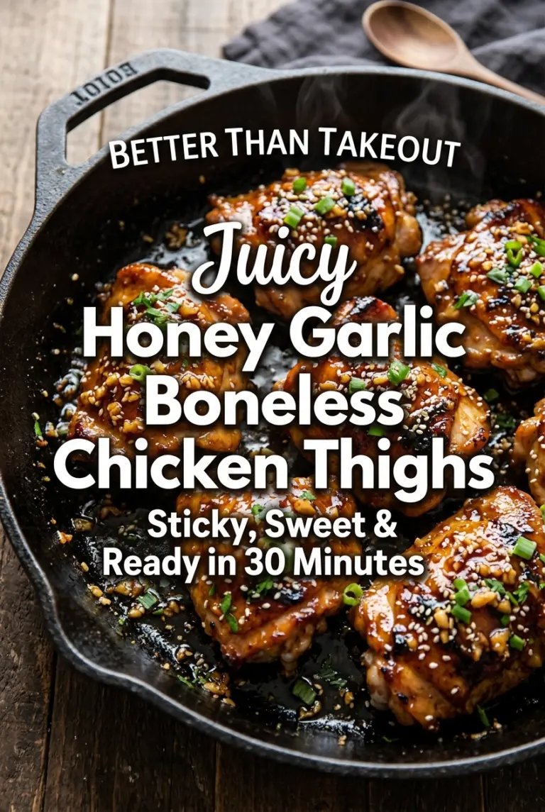 Juicy Honey Garlic Boneless Chicken Thighs