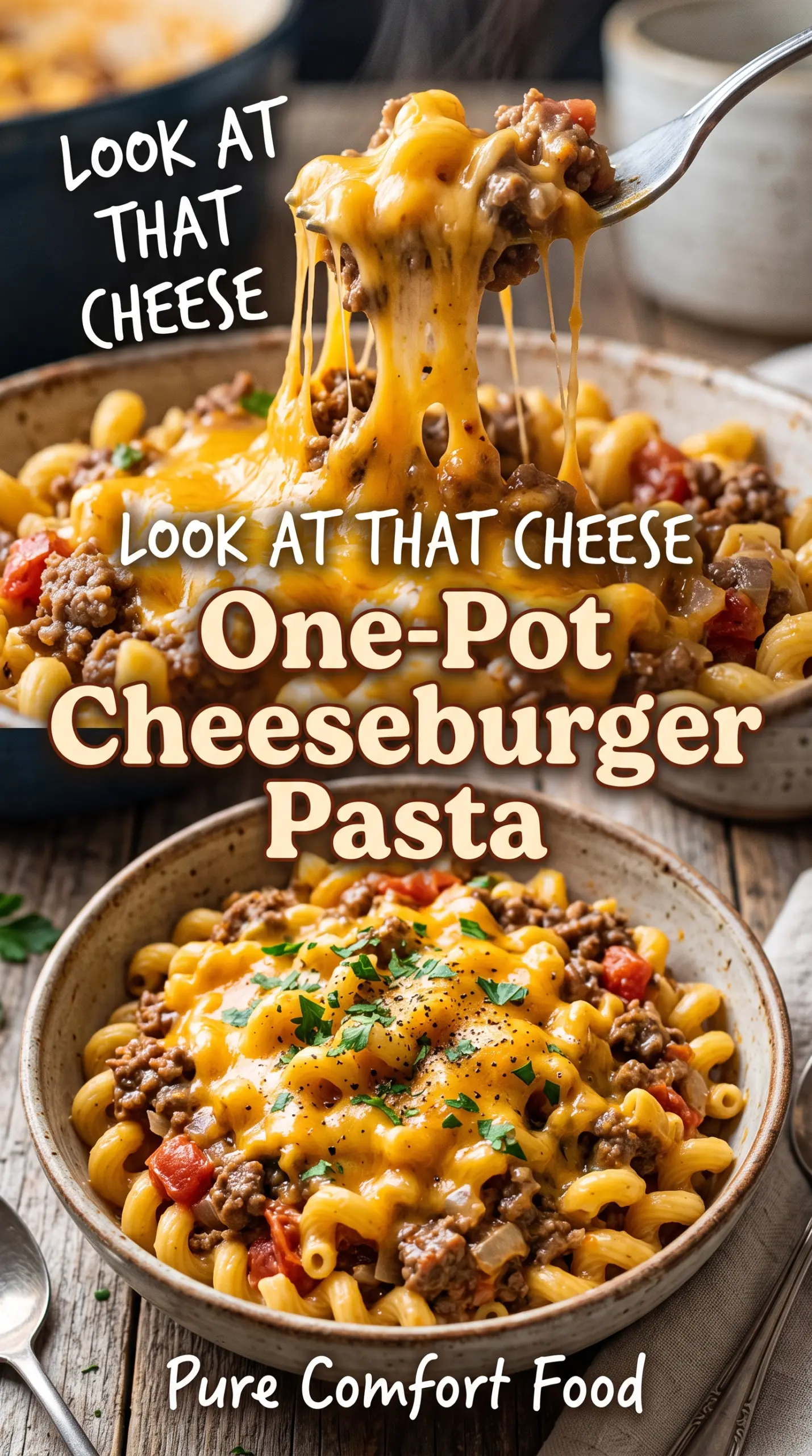 One-Pot Cheeseburger Pasta creamy beefy cheesy