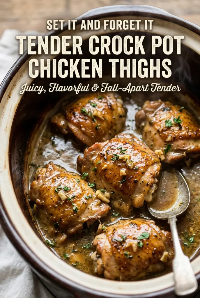Tender Crock Pot Chicken Thighs