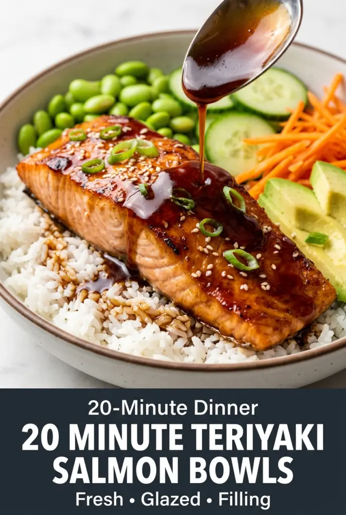 20 Minute Teriyaki Salmon Bowls