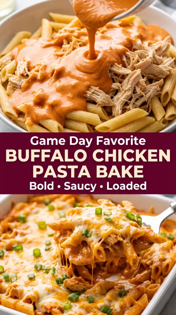 Buffalo Chicken Pasta Bake