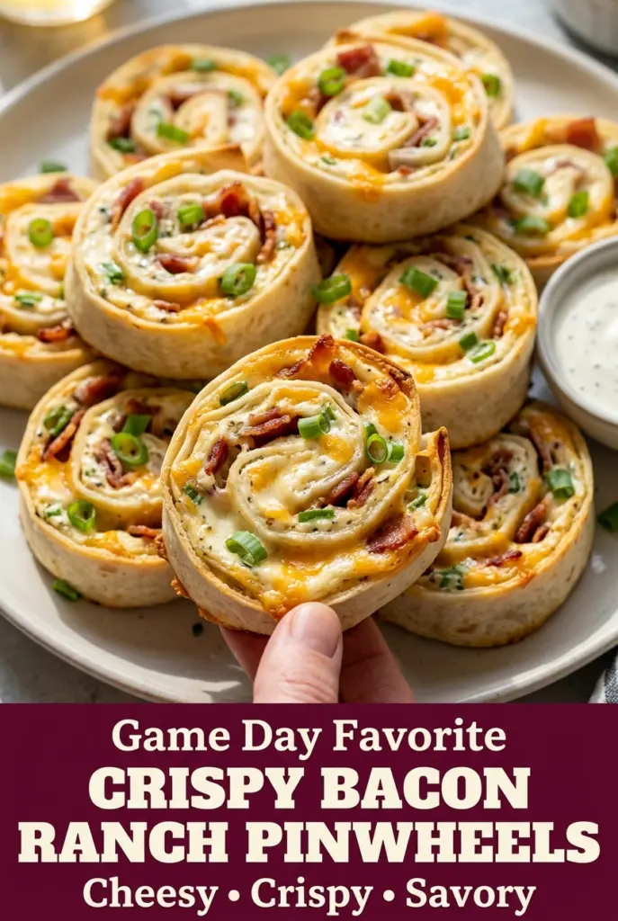 Crispy Bacon Ranch Pinwheels