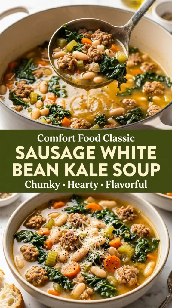 Sausage White Bean Kale Soup
