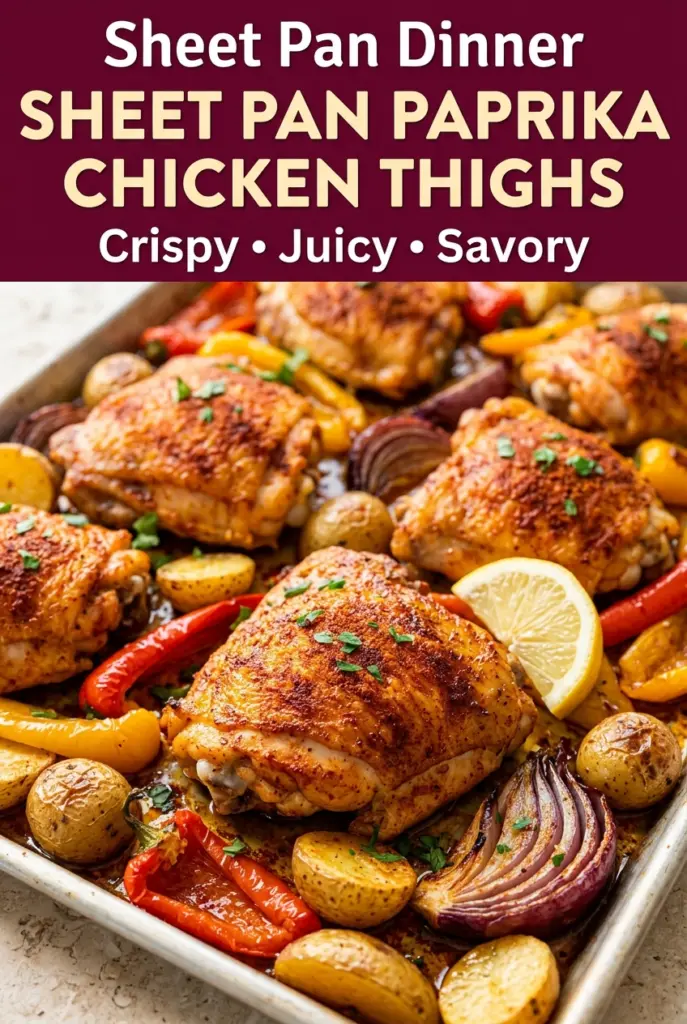 Sheet Pan Paprika Chicken Thighs