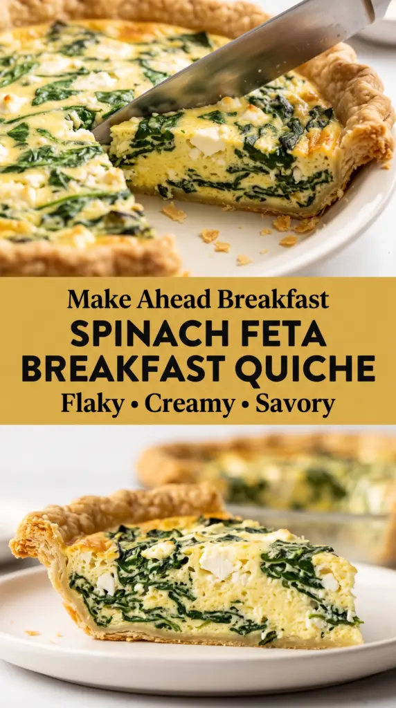 Spinach Feta Breakfast Quiche