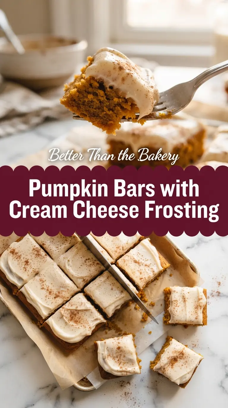 Classic Pumpkin Bars with Cream Cheese Frosting soft spiced frosted