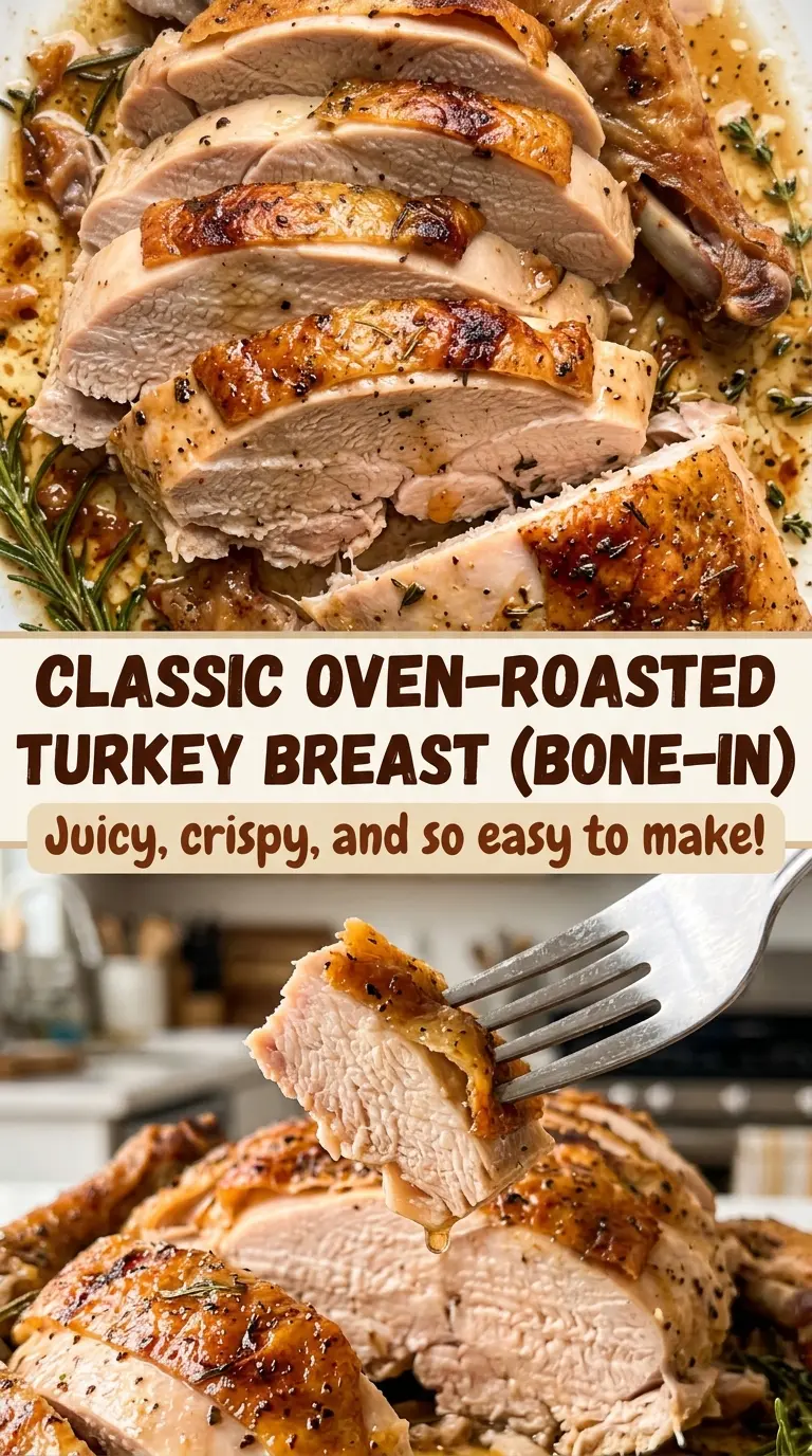 Classic oven-roasted turkey breast, tender carved slices