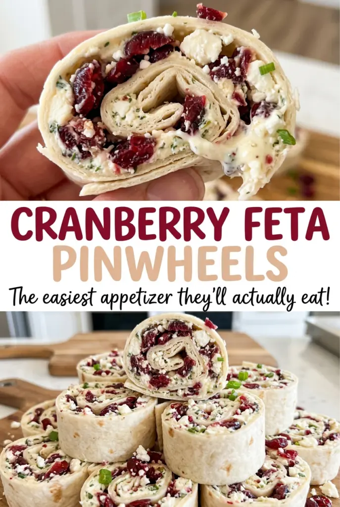 Cranberry Feta Pinwheels