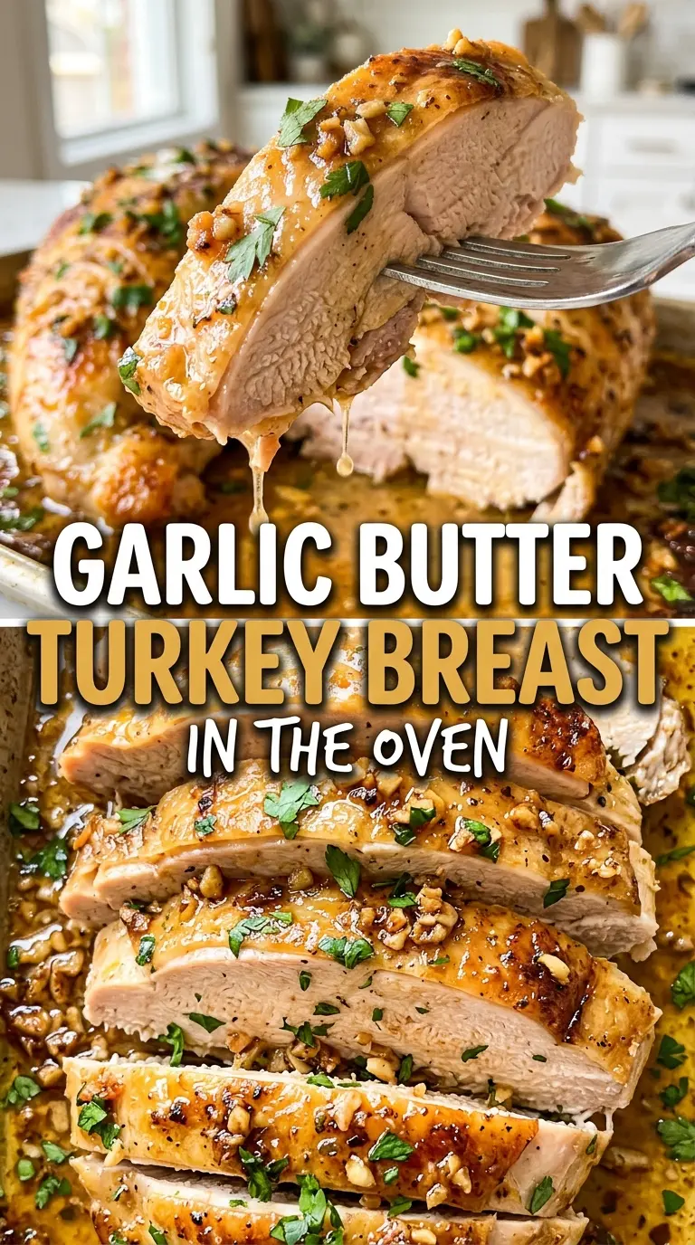 Garlic Butter Turkey Breast in the Oven golden herb skin
