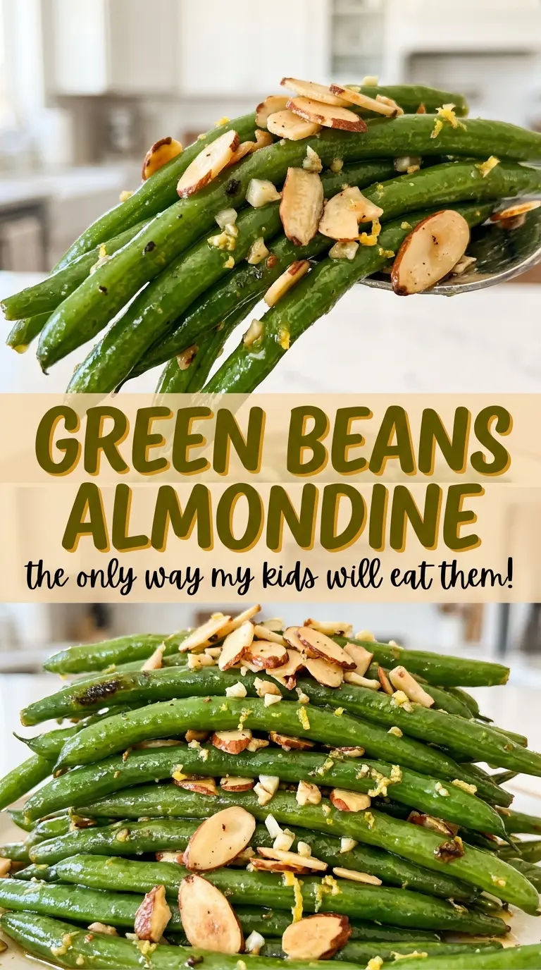 Green Beans Almondine lemony golden crunchy