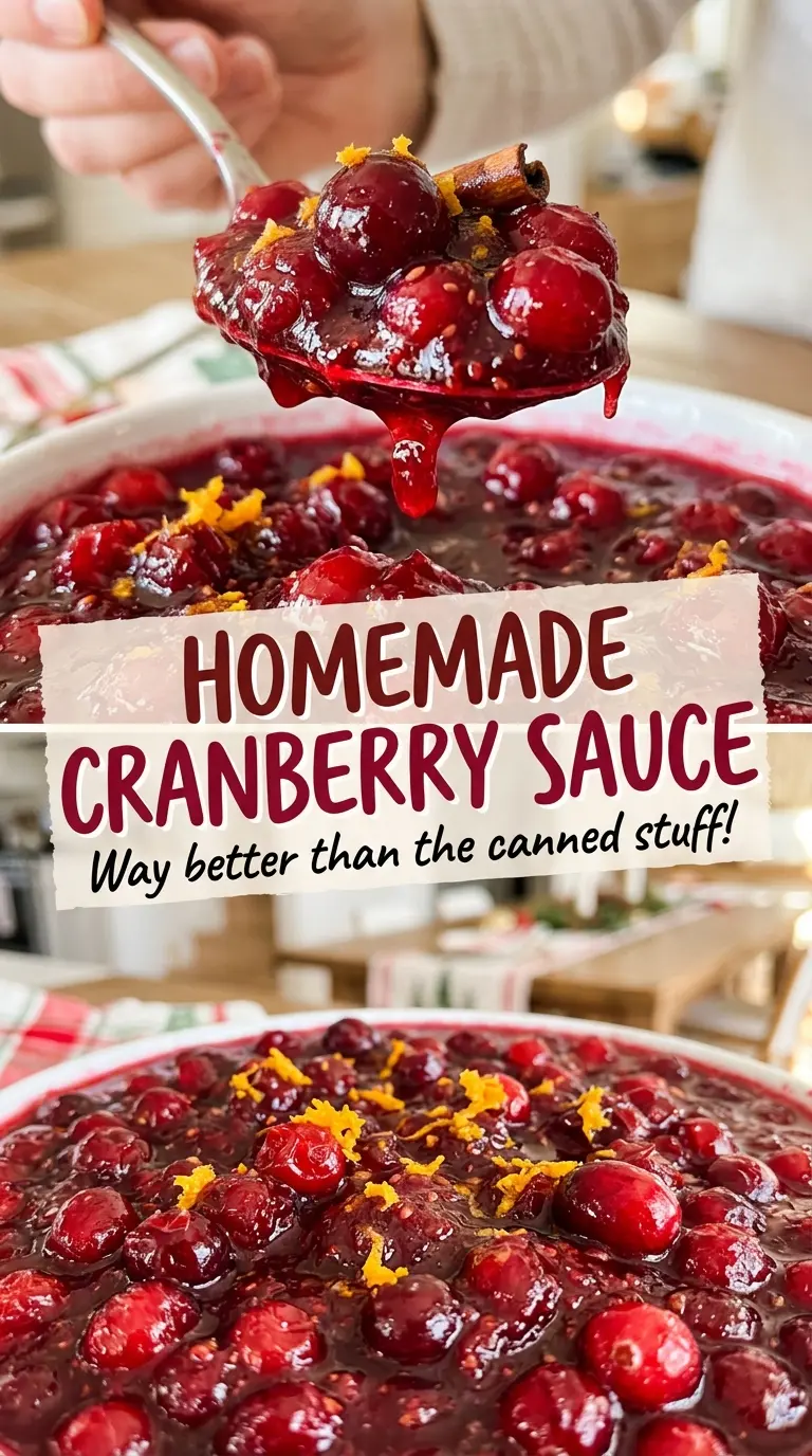 Homemade Cranberry Sauce bright tart berries