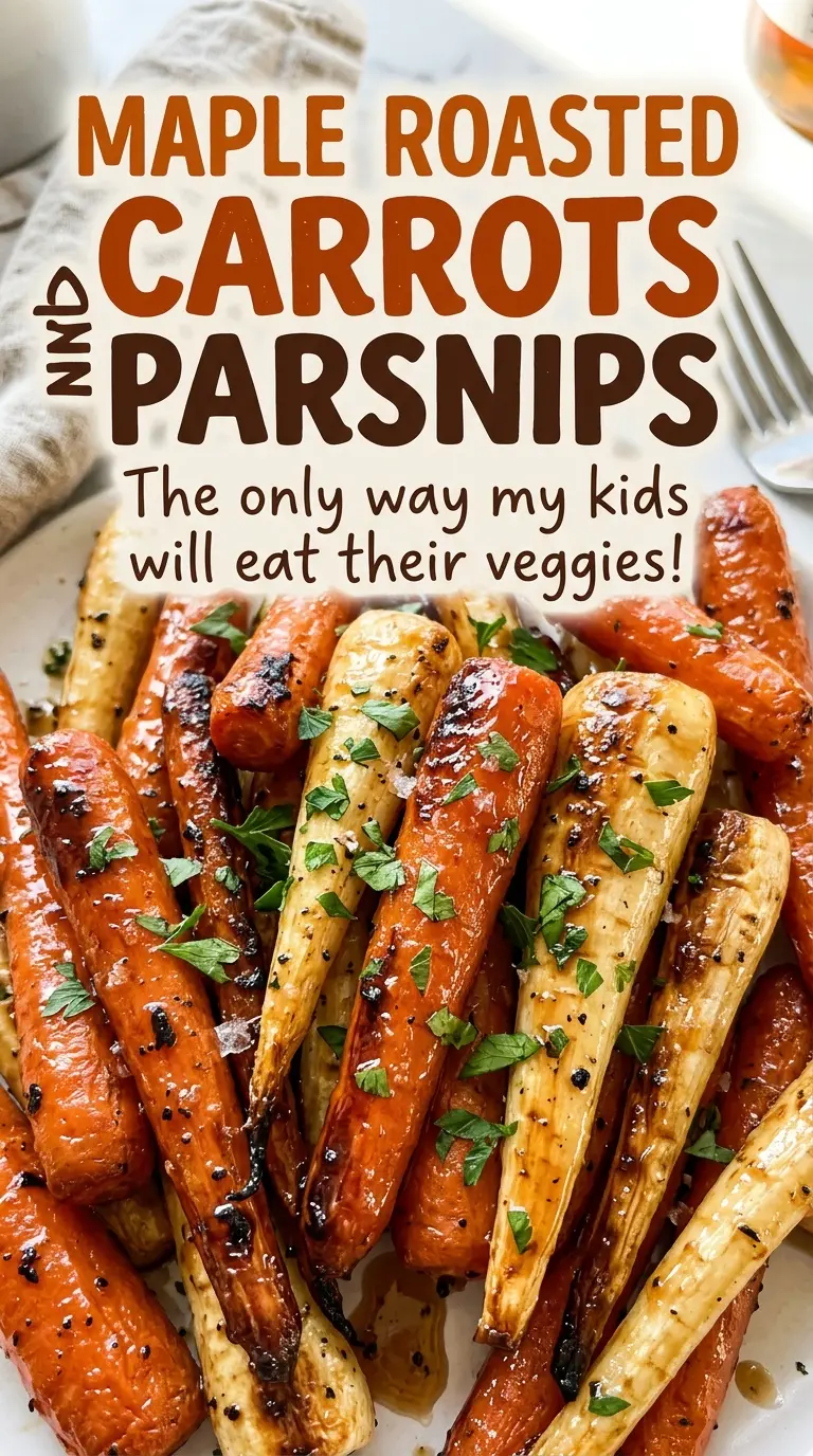 Maple roasted carrots and parsnips tender glazed vegetables