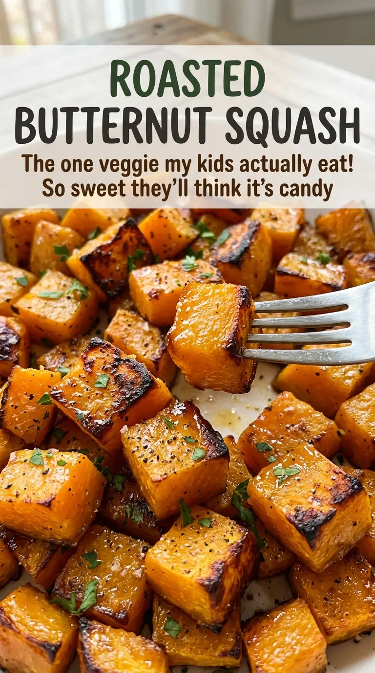 Roasted butternut squash tender golden edges